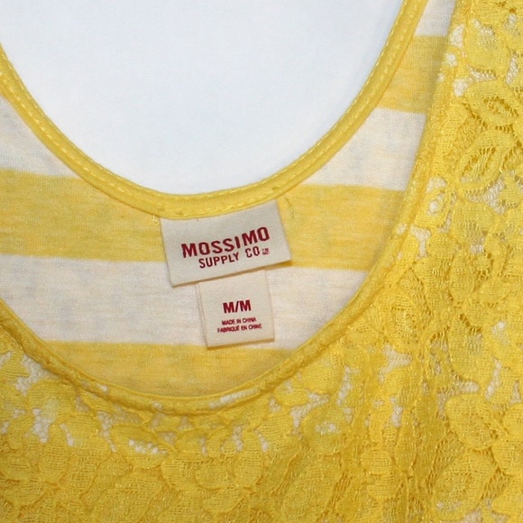 Yellow Lace striped Fit and flare dress - Picture 5 of 6